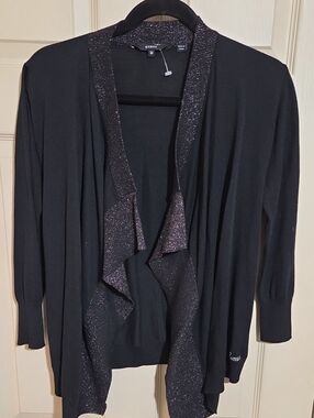 Guess Black Cardigan with Sparkle Trim